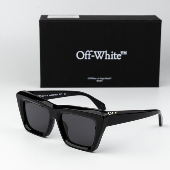 Off-White HAMPTON Women Sunglasses Black Grey Cat Eye OERI13L HAMPTON 1077 - Picture 2 of 12